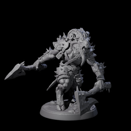 Shadowy Beastman C Miniature for Dungeons and Dragons, Pathfinder or other TTRPGs