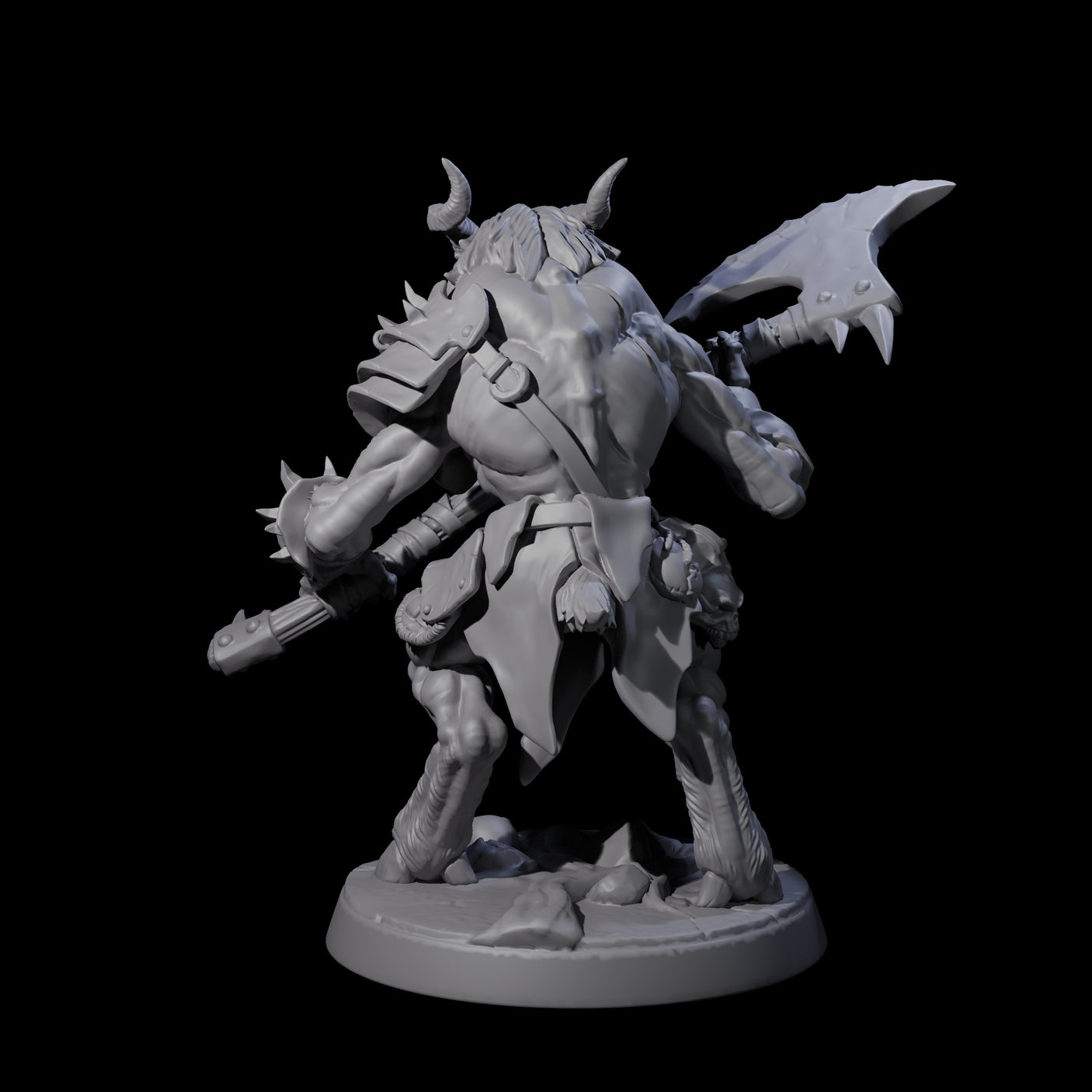 Shadowy Beastman D Miniature for Dungeons and Dragons, Pathfinder or other TTRPGs
