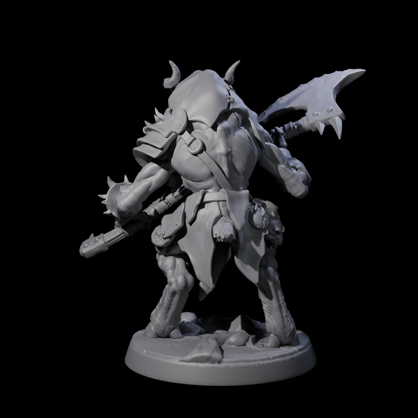 Shadowy Beastman D Miniature for Dungeons and Dragons, Pathfinder or other TTRPGs