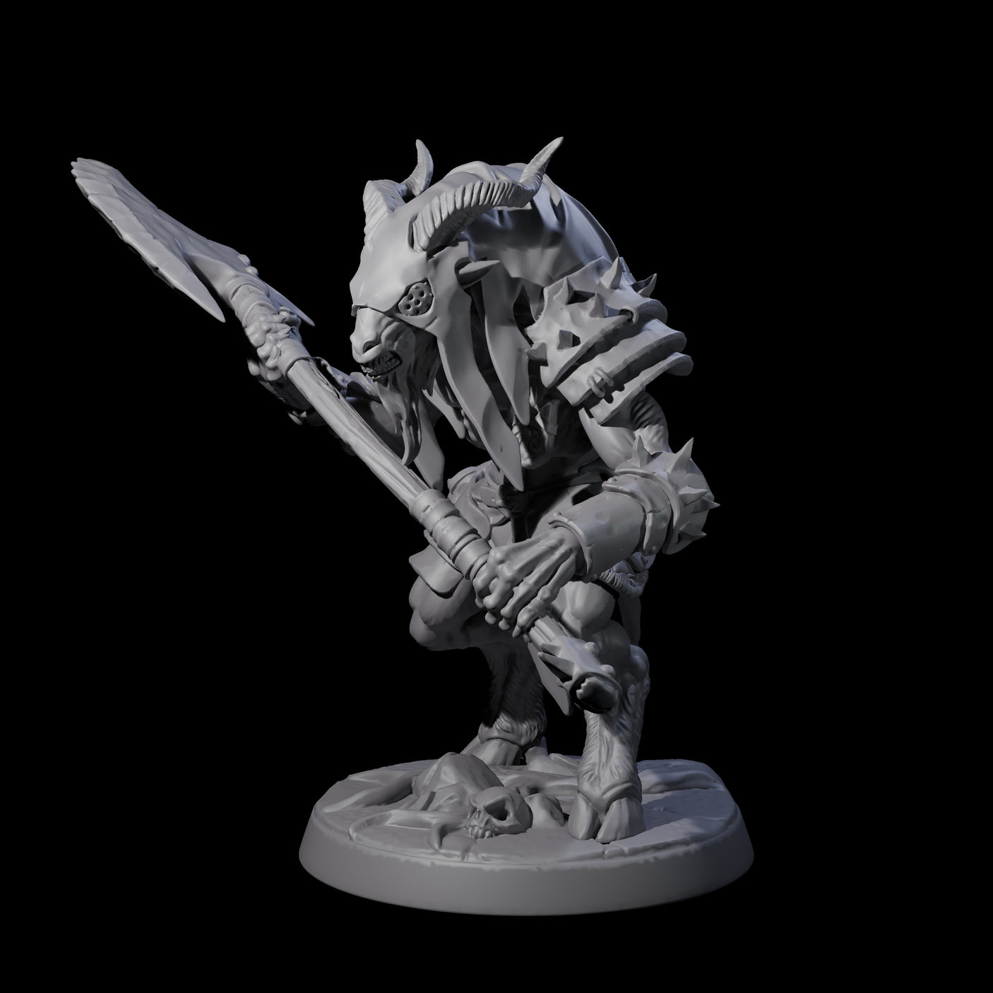 Shadowy Beastman D Miniature for Dungeons and Dragons, Pathfinder or other TTRPGs