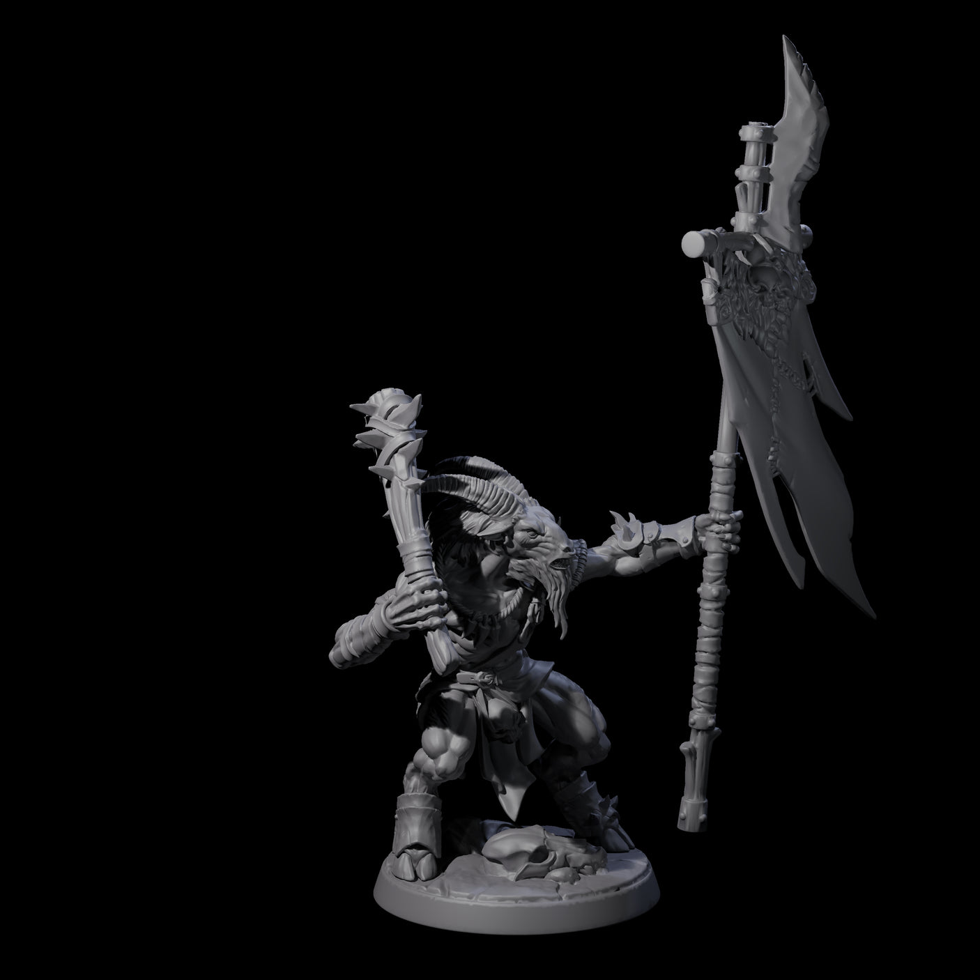 Shadowy Beastman E Miniature for Dungeons and Dragons, Pathfinder or other TTRPGs