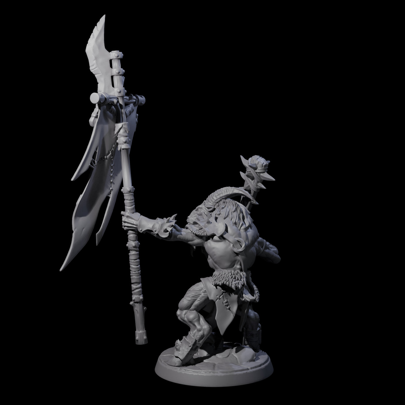 Shadowy Beastman E Miniature for Dungeons and Dragons, Pathfinder or other TTRPGs