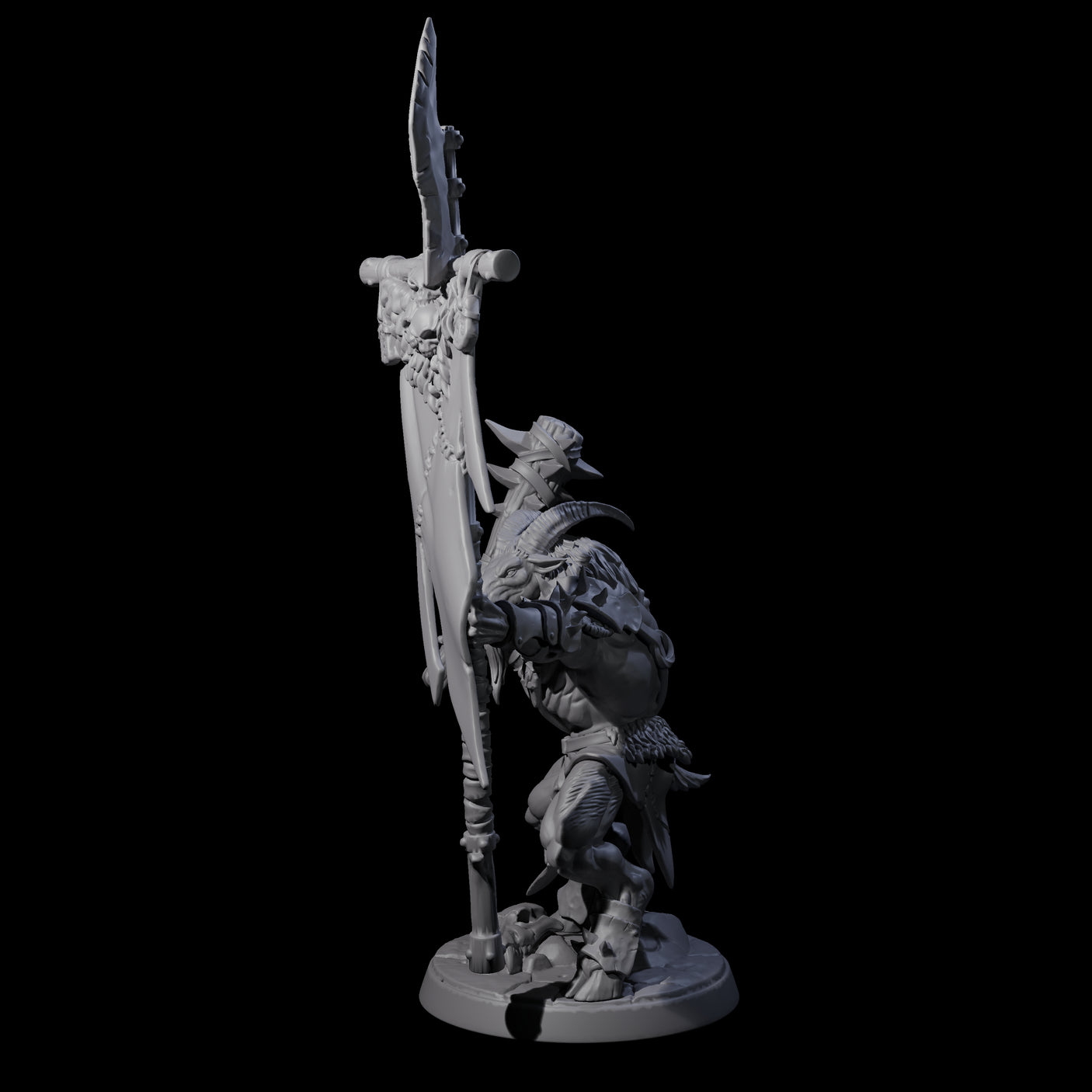 Shadowy Beastman E Miniature for Dungeons and Dragons, Pathfinder or other TTRPGs