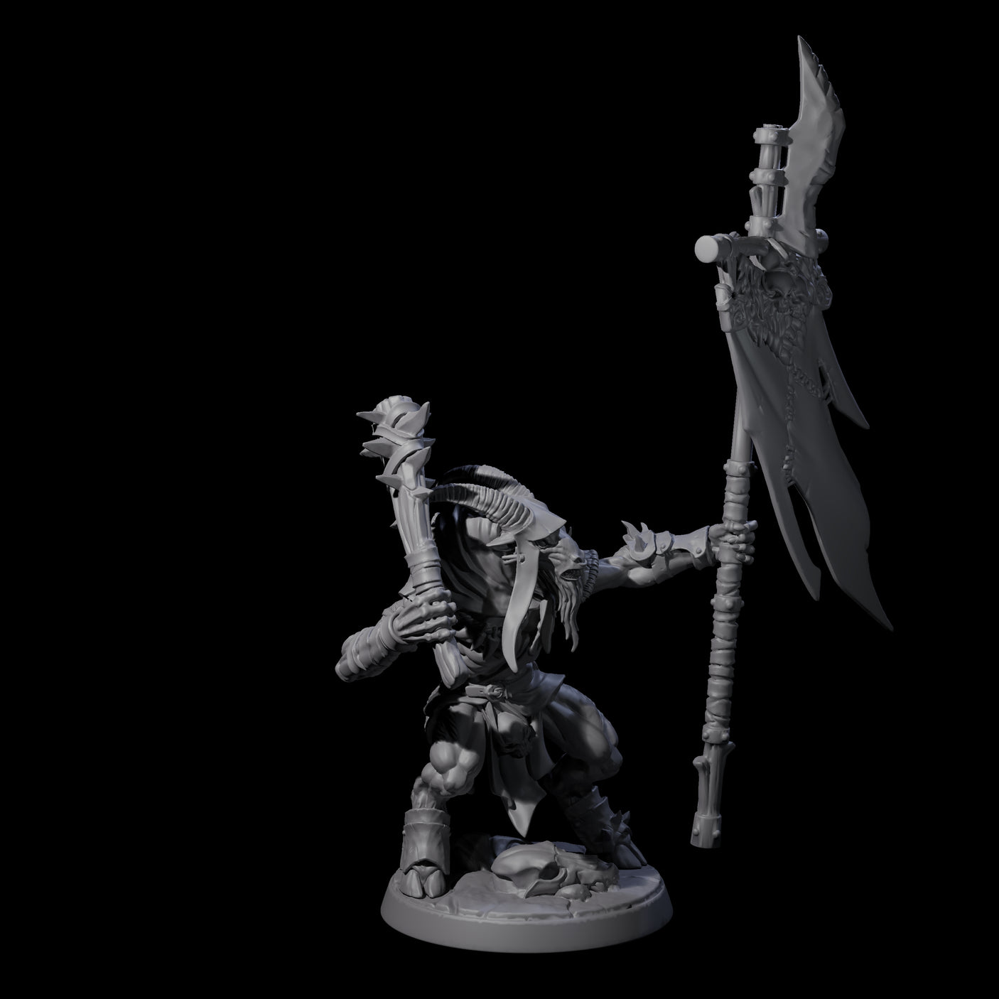 Shadowy Beastman E Miniature for Dungeons and Dragons, Pathfinder or other TTRPGs