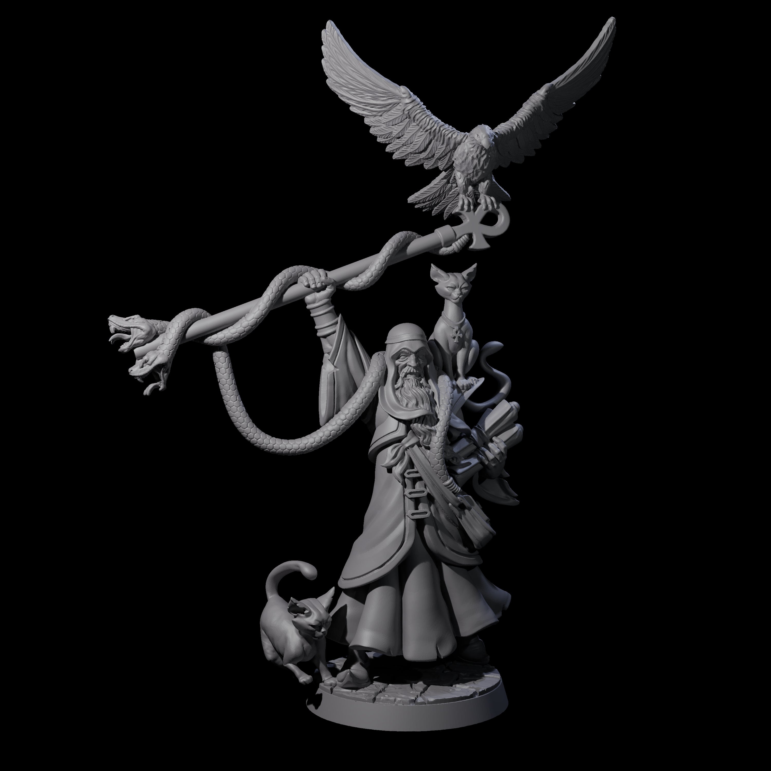 Shadowy Magi Advisor Miniature for Dungeons and Dragons, Pathfinder or other TTRPGs