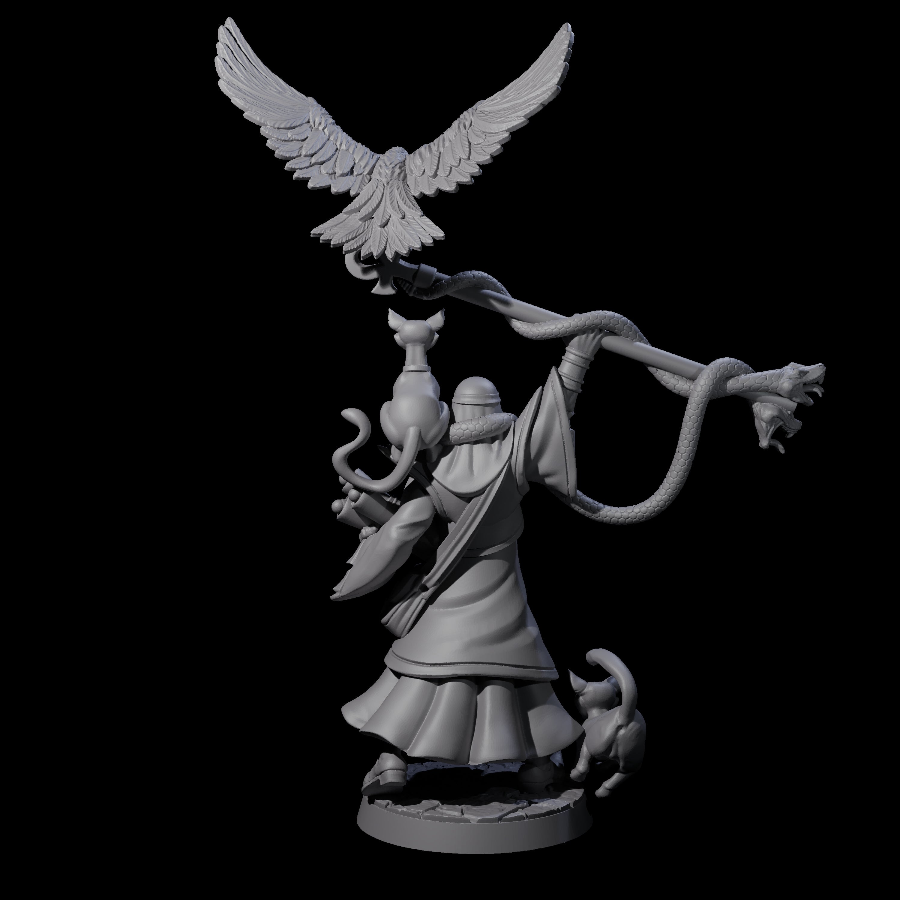 Shadowy Magi Advisor Miniature for Dungeons and Dragons, Pathfinder or other TTRPGs