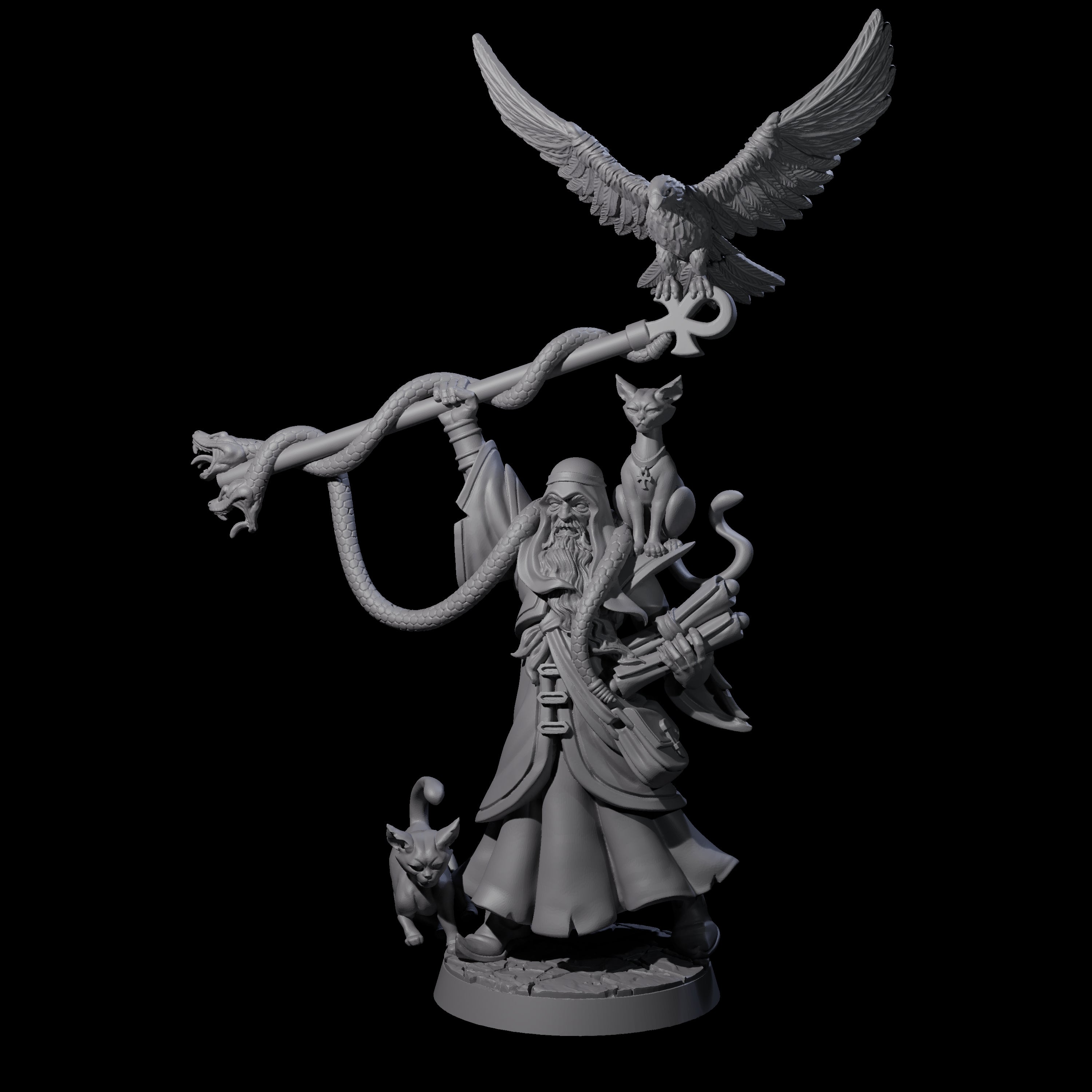 Shadowy Magi Advisor Miniature for Dungeons and Dragons, Pathfinder or other TTRPGs