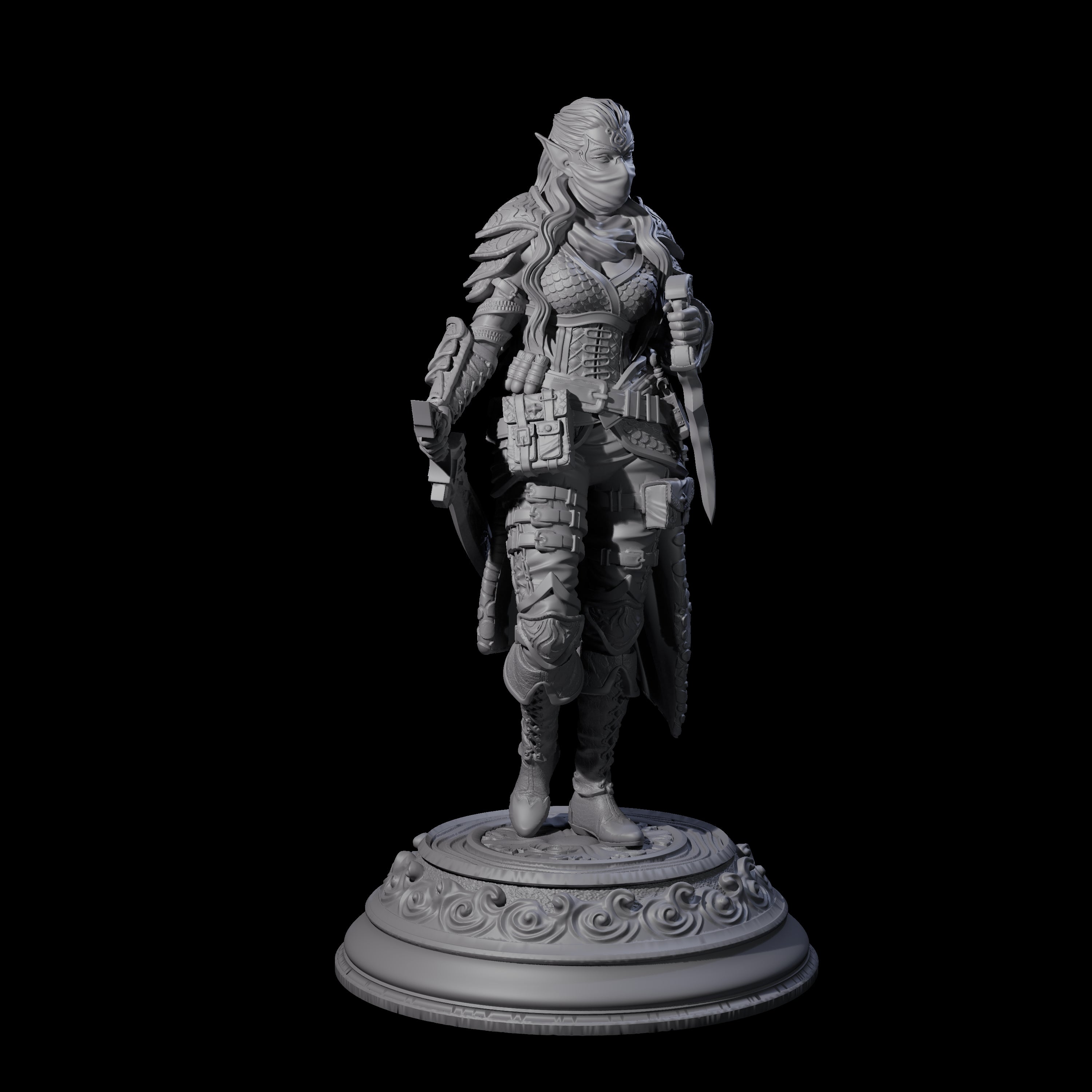 Shadowy Rogue Miniature for Dungeons and Dragons, Pathfinder or other TTRPGs