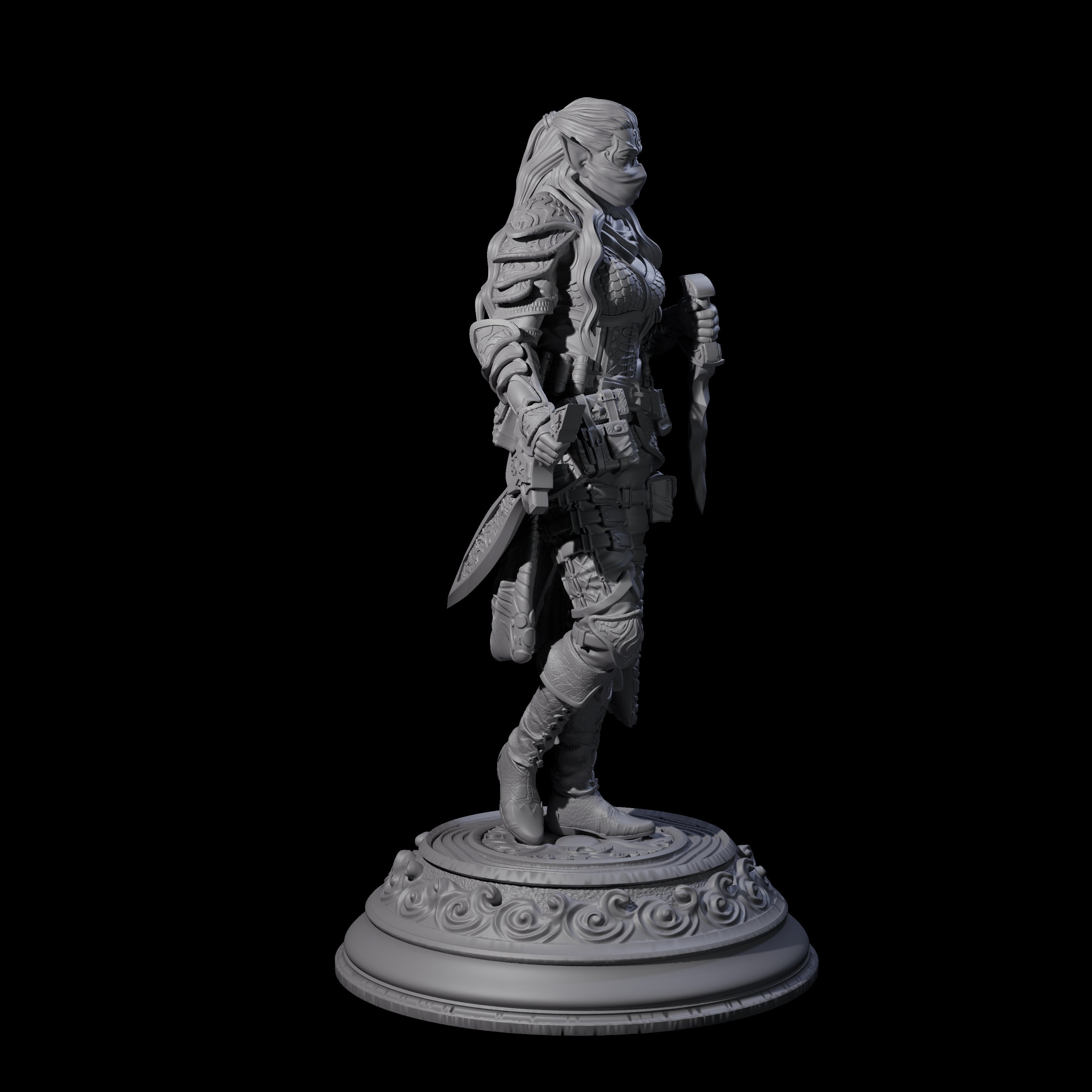 Shadowy Rogue Miniature for Dungeons and Dragons, Pathfinder or other TTRPGs