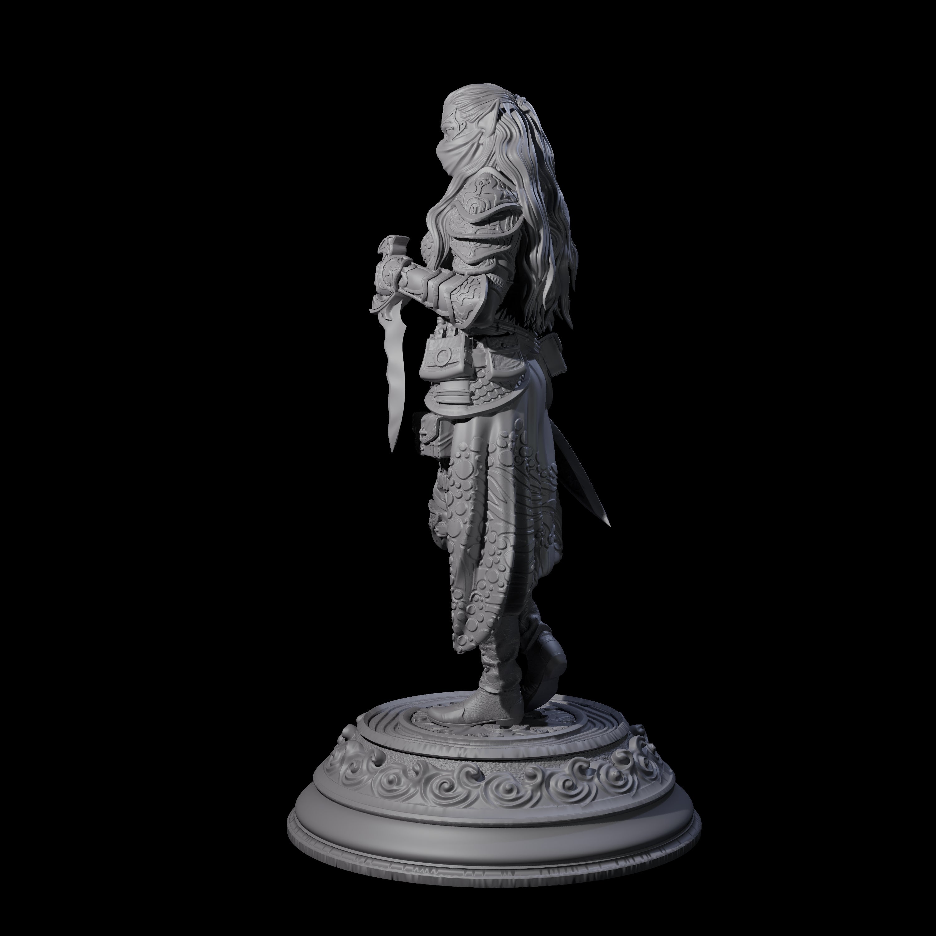 Shadowy Rogue Miniature for Dungeons and Dragons, Pathfinder or other TTRPGs