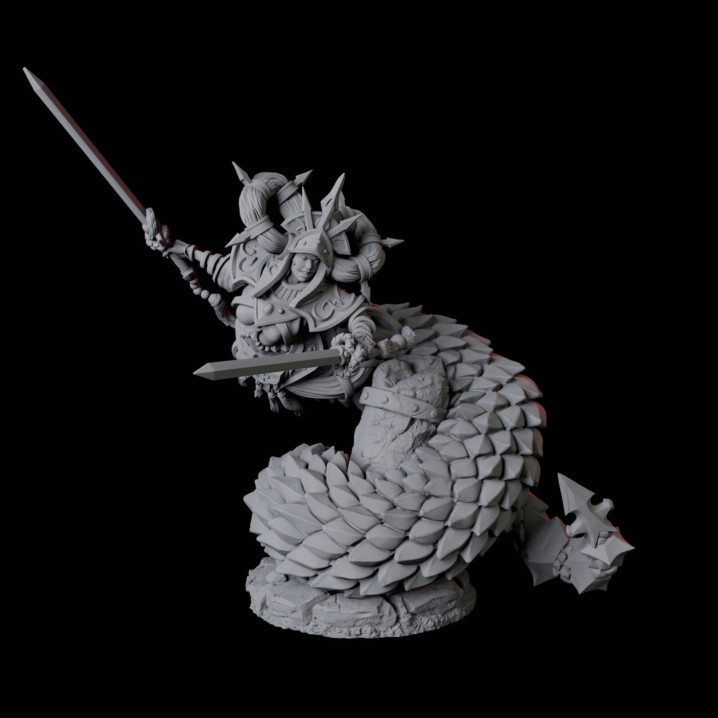 Shape-Shifting Yuan-Ti Abomination B Miniature for Dungeons and Dragons, Pathfinder or other TTRPGs