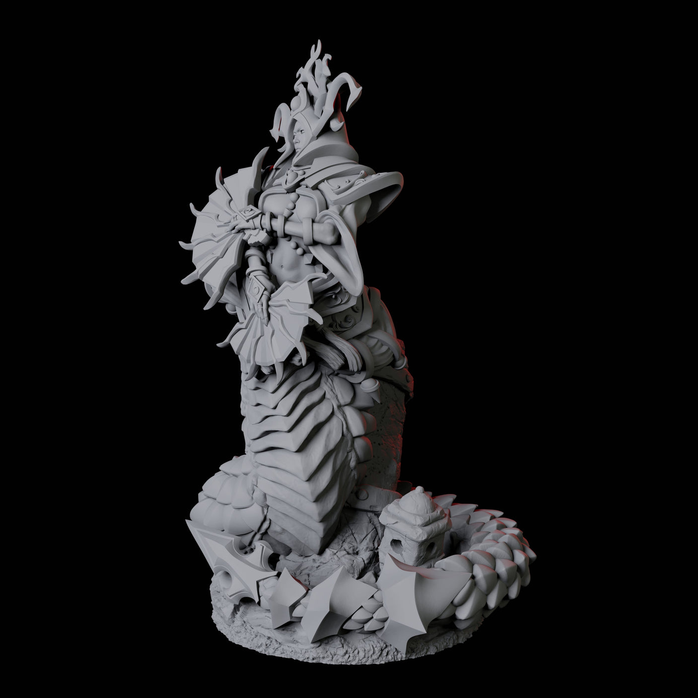 Shape-Shifting Yuan-Ti Abomination C Miniature for Dungeons and Dragons, Pathfinder or other TTRPGs