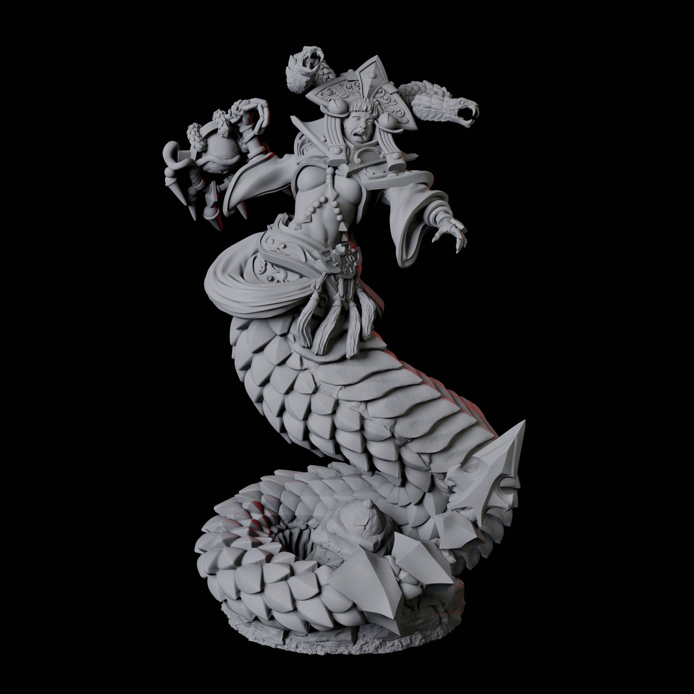 Shape-Shifting Yuan-Ti Abomination D Miniature for Dungeons and Dragons, Pathfinder or other TTRPGs