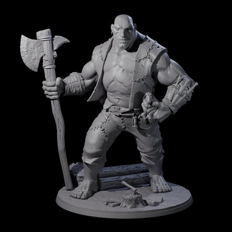 Sheep Thieving Hill Giant Miniature for Dungeons and Dragons, Pathfinder or other TTRPGs
