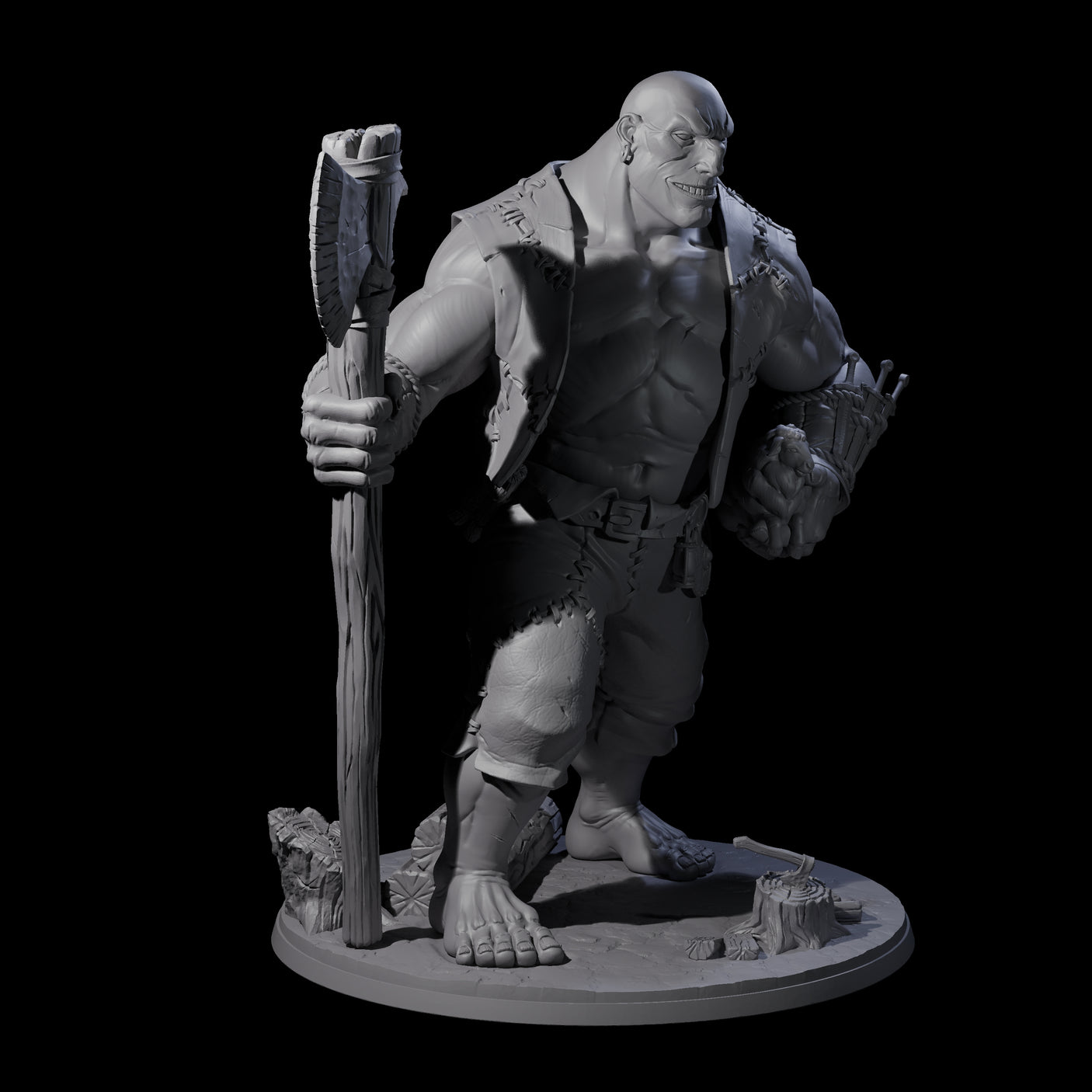 Sheep Thieving Hill Giant Miniature for Dungeons and Dragons, Pathfinder or other TTRPGs
