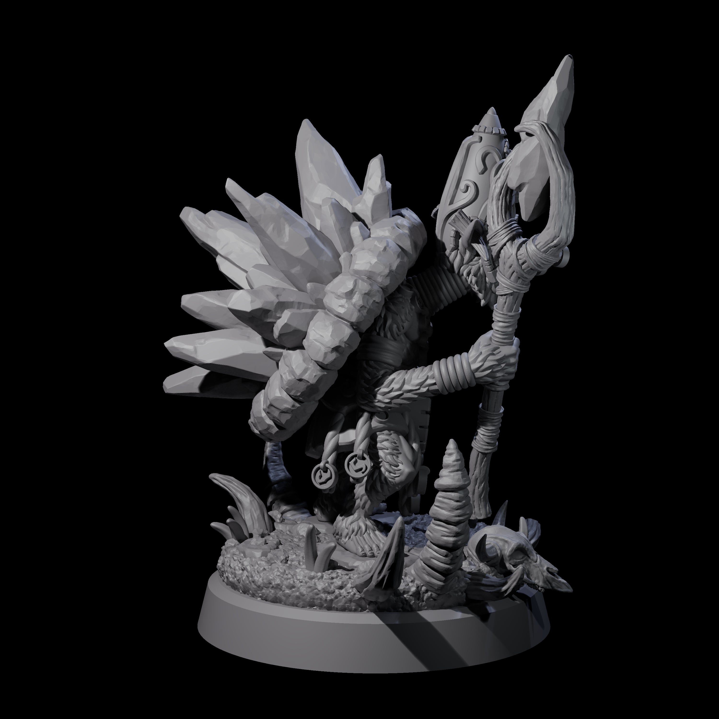 Shell Wearing Goblin Shaman Miniature for Dungeons and Dragons, Pathfinder or other TTRPGs