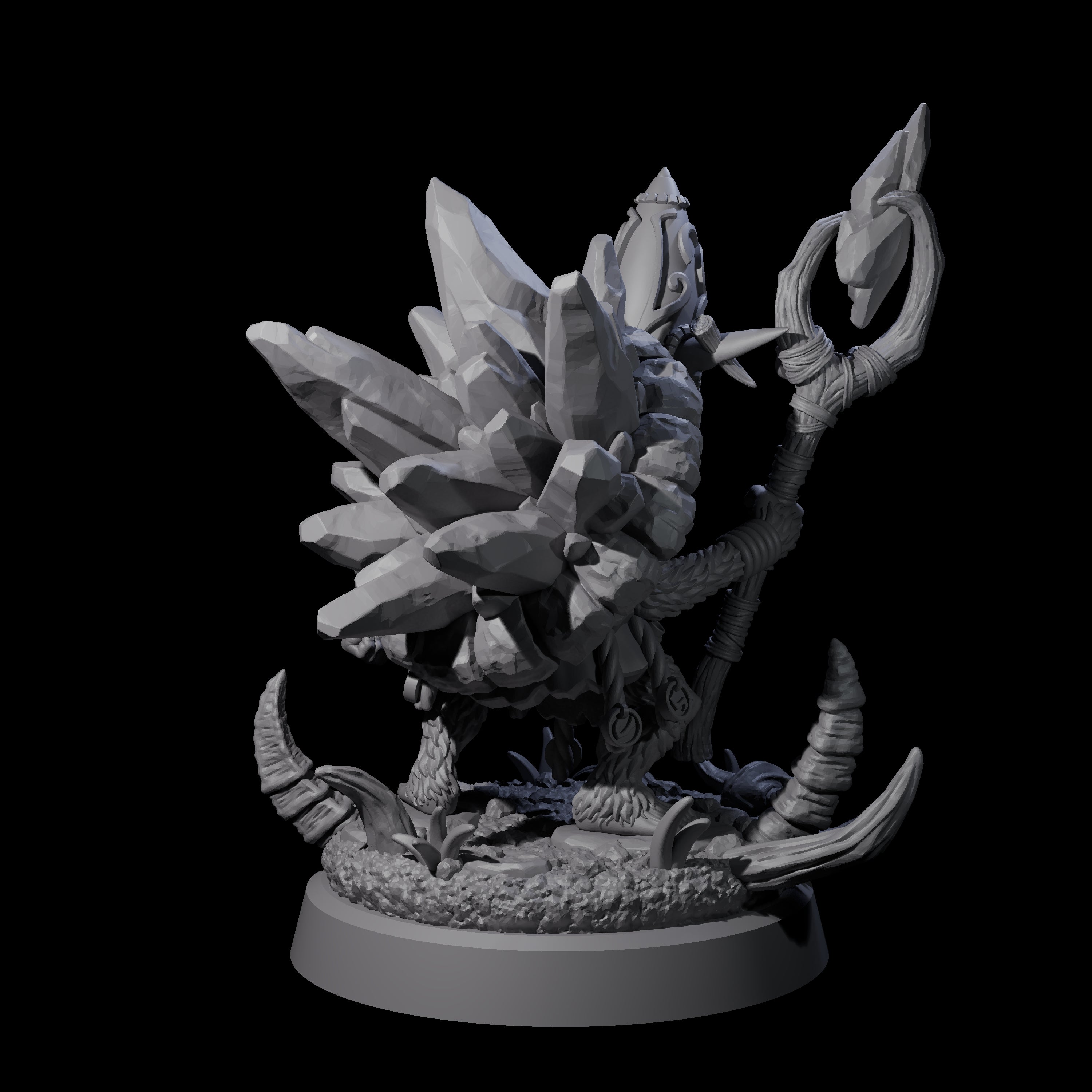 Shell Wearing Goblin Shaman Miniature for Dungeons and Dragons, Pathfinder or other TTRPGs