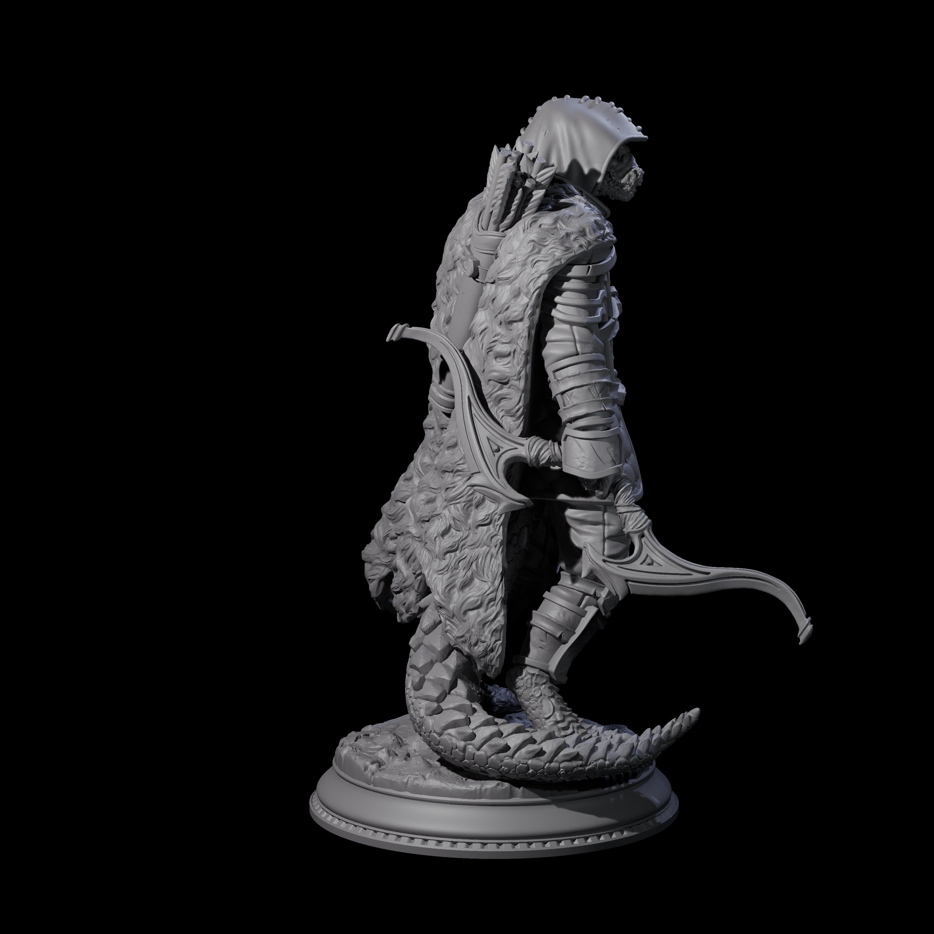 Shifty Dragonborn Ranger Miniature for Dungeons and Dragons, Pathfinder or other TTRPGs
