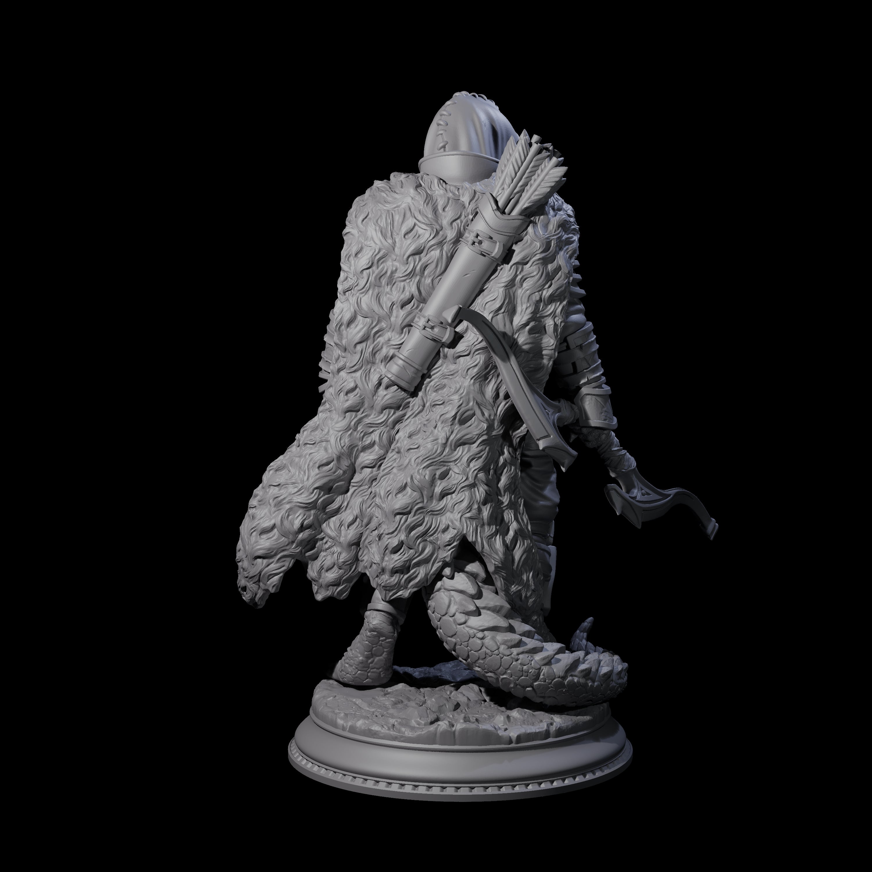Shifty Dragonborn Ranger Miniature for Dungeons and Dragons, Pathfinder or other TTRPGs