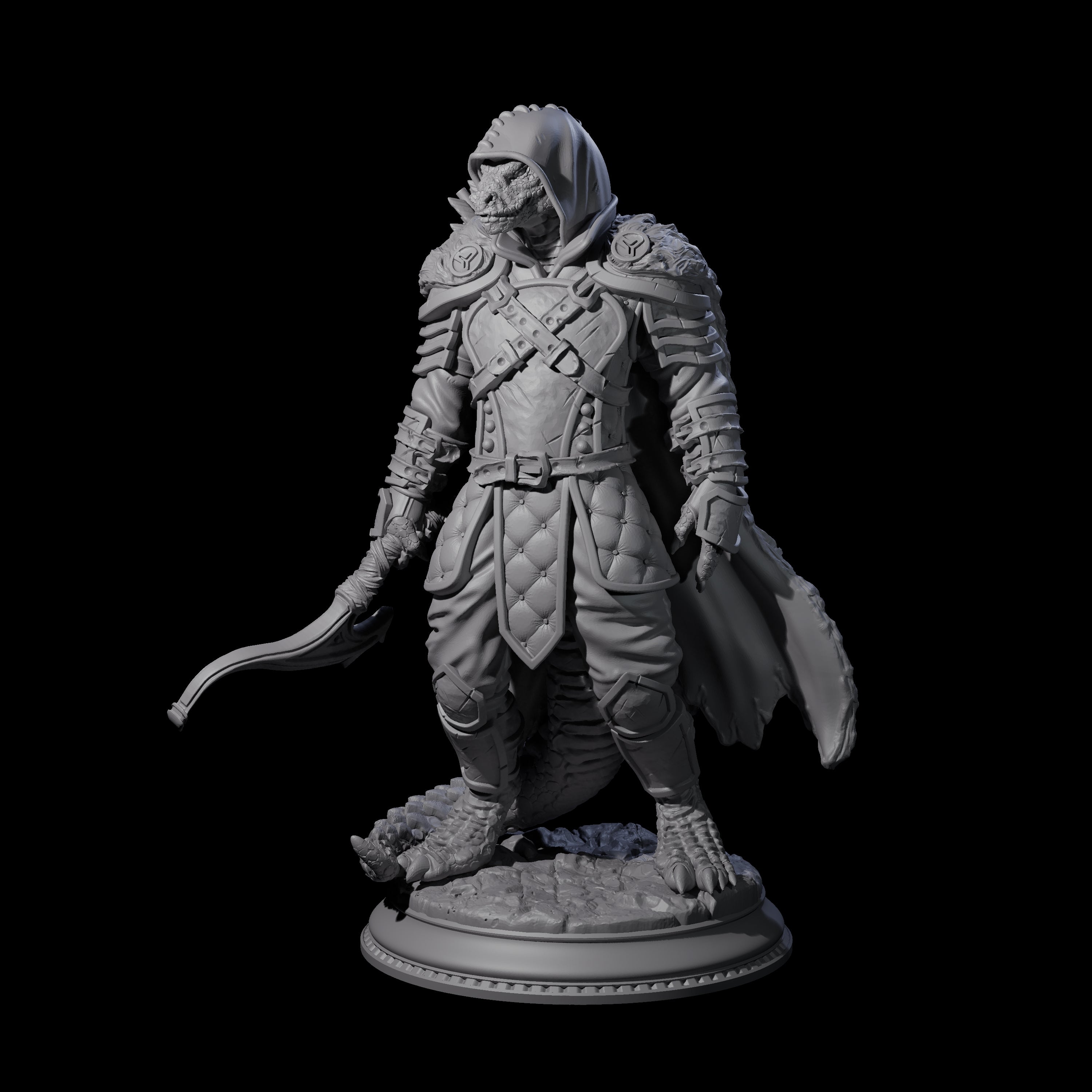 Shifty Dragonborn Ranger Miniature for Dungeons and Dragons, Pathfinder or other TTRPGs