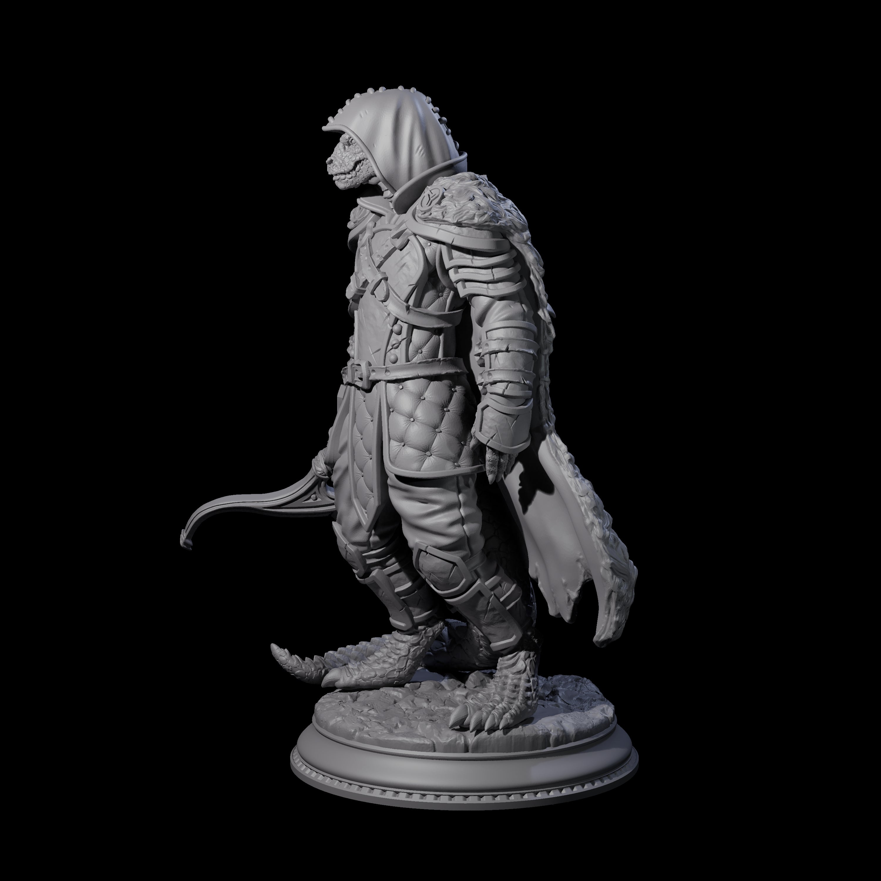 Shifty Dragonborn Ranger Miniature for Dungeons and Dragons, Pathfinder or other TTRPGs