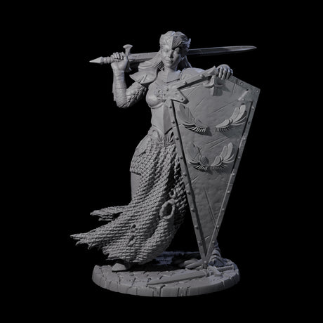 Shina - Royal Guard Fighter Miniature for Dungeons and Dragons, Pathfinder or other TTRPGs