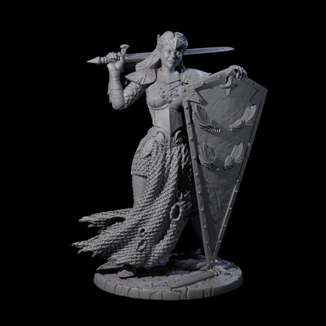 Shina - Royal Guard Fighter Miniature for Dungeons and Dragons, Pathfinder or other TTRPGs