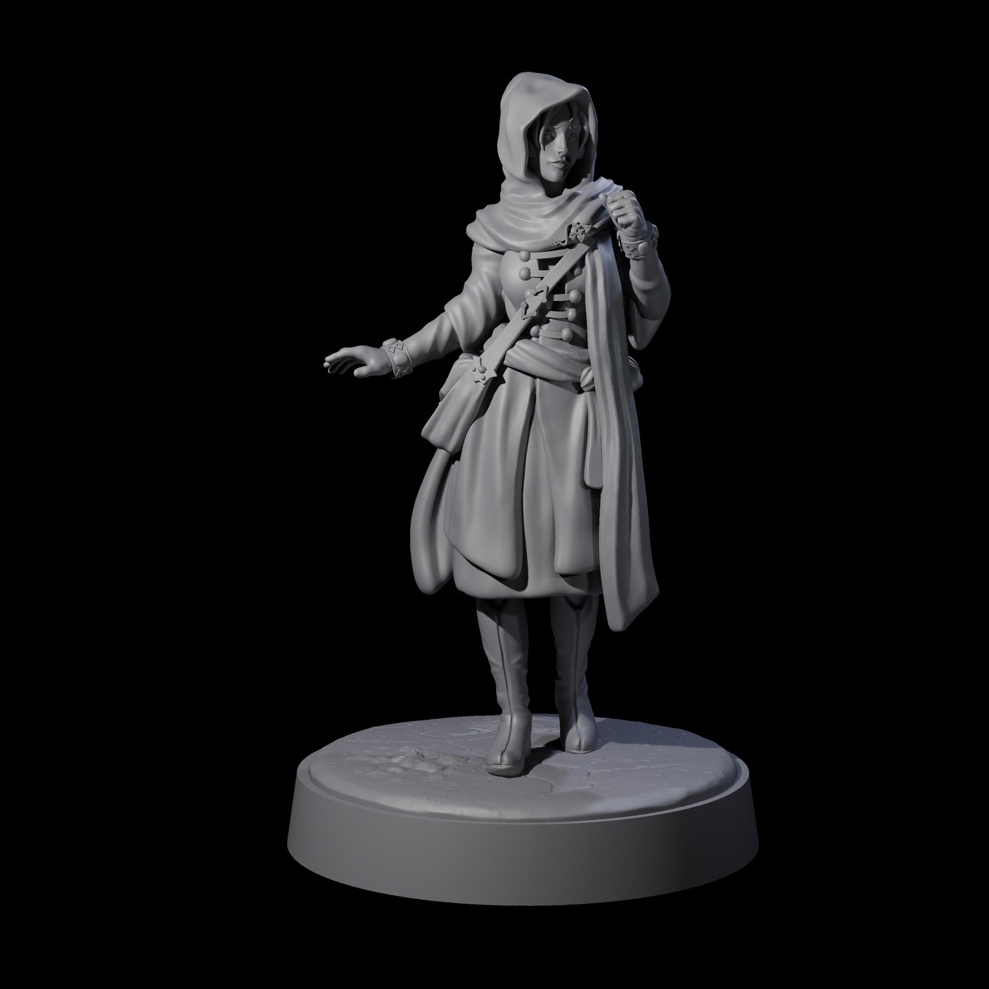 Shir - Delicate Maiden Miniature for Dungeons and Dragons, Pathfinder or other TTRPGs