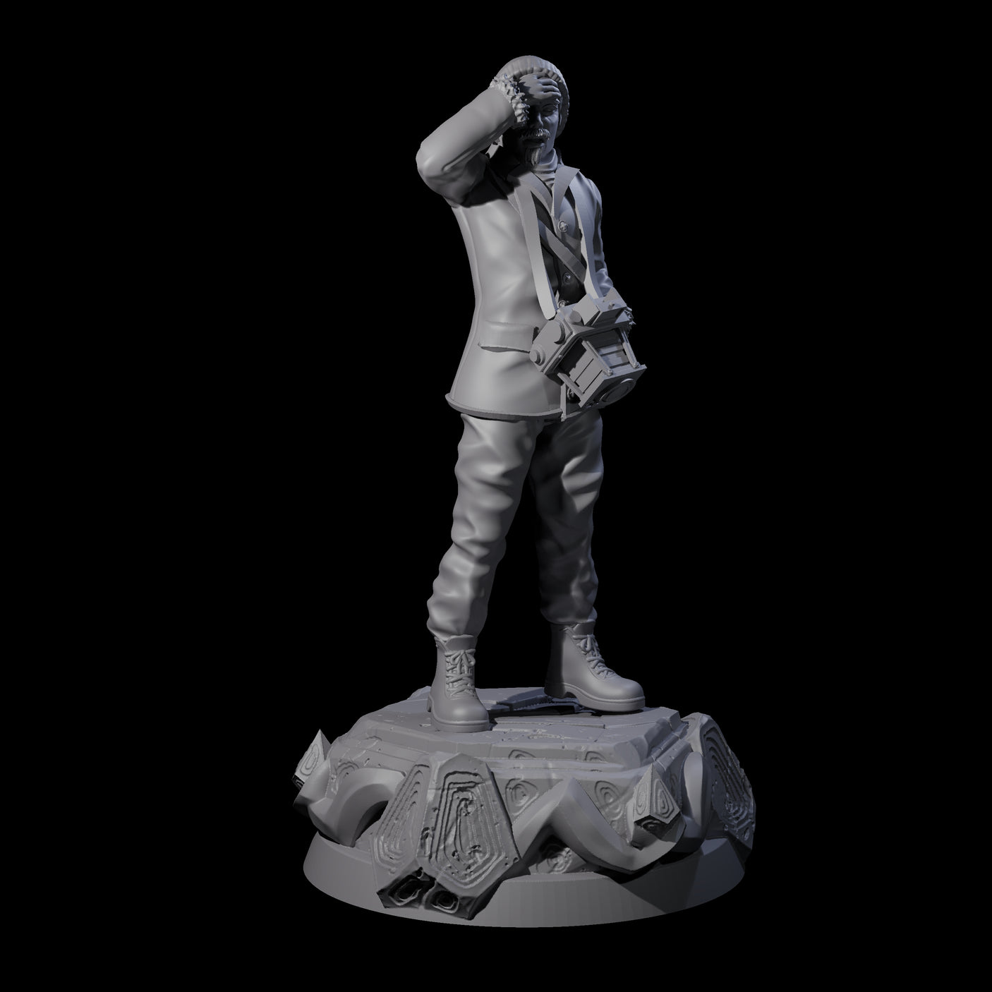 Shocked Human Investigator Miniature for Dungeons and Dragons, Pathfinder or other TTRPGs