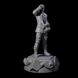 Shocked Human Investigator Miniature for Dungeons and Dragons, Pathfinder or other TTRPGs