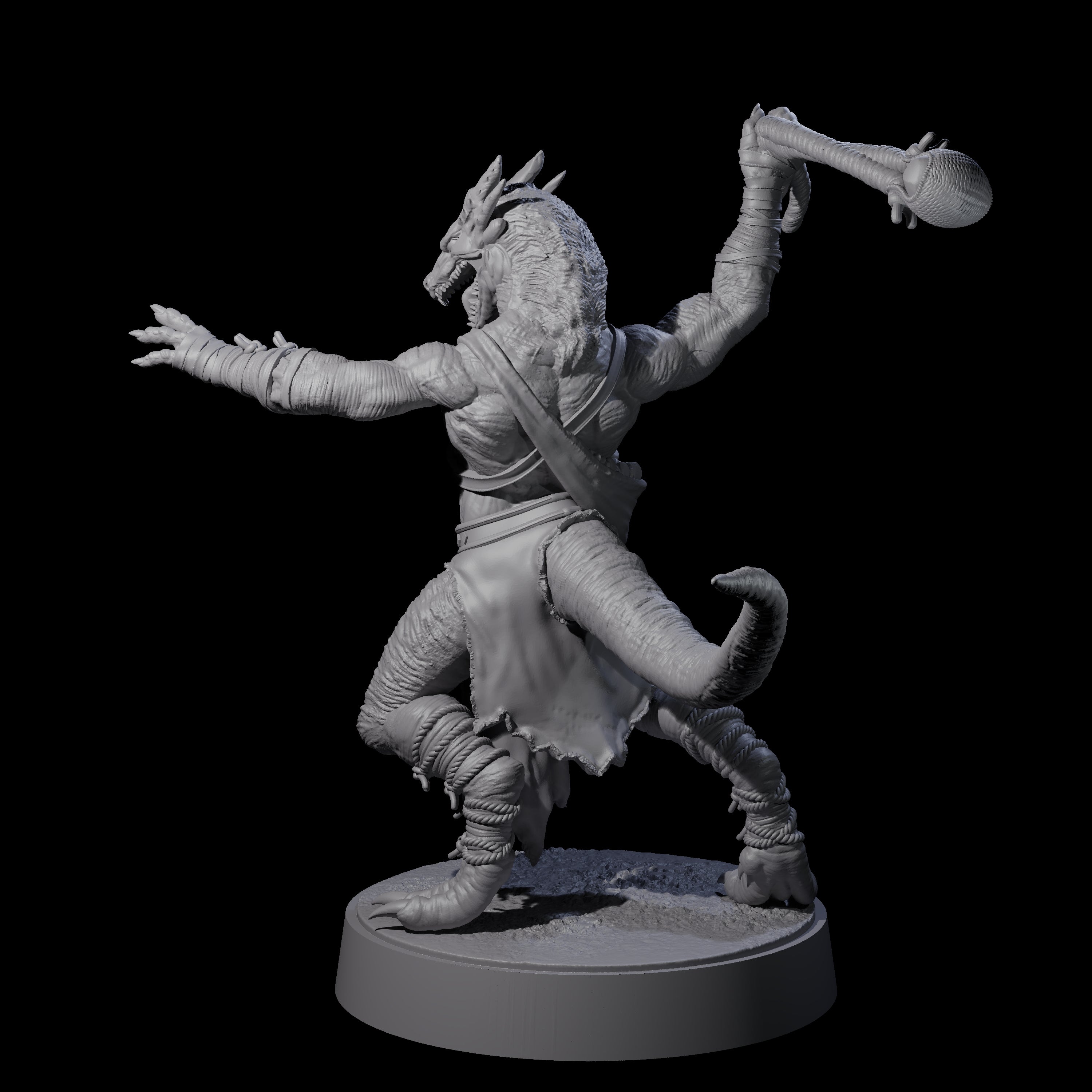 Shooting Kobold Slinger A Miniature for Dungeons and Dragons, Pathfinder or other TTRPGs