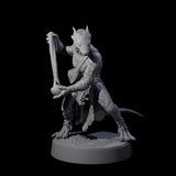 Shooting Kobold Slinger B Miniature for Dungeons and Dragons, Pathfinder or other TTRPGs