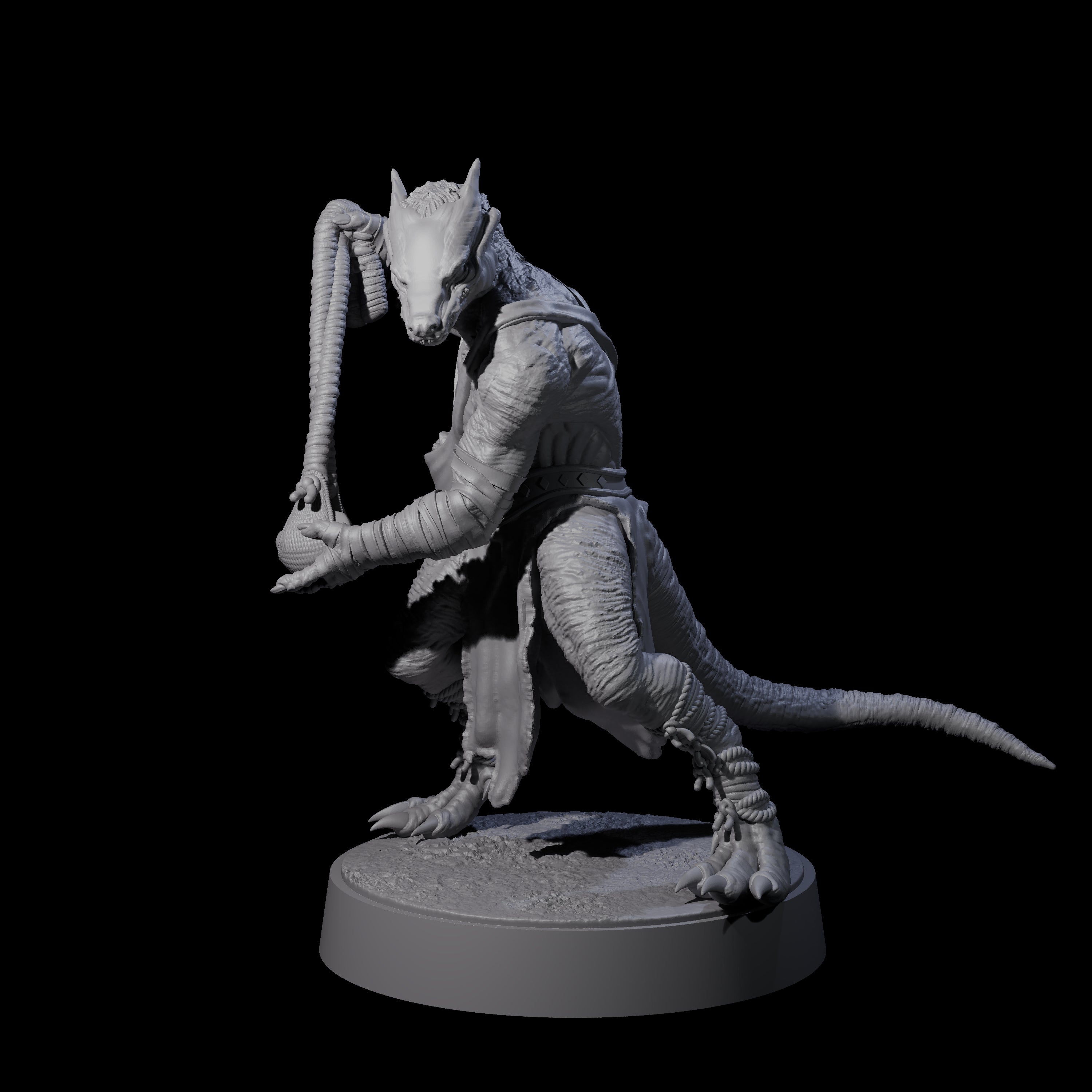 Shooting Kobold Slinger B Miniature for Dungeons and Dragons, Pathfinder or other TTRPGs