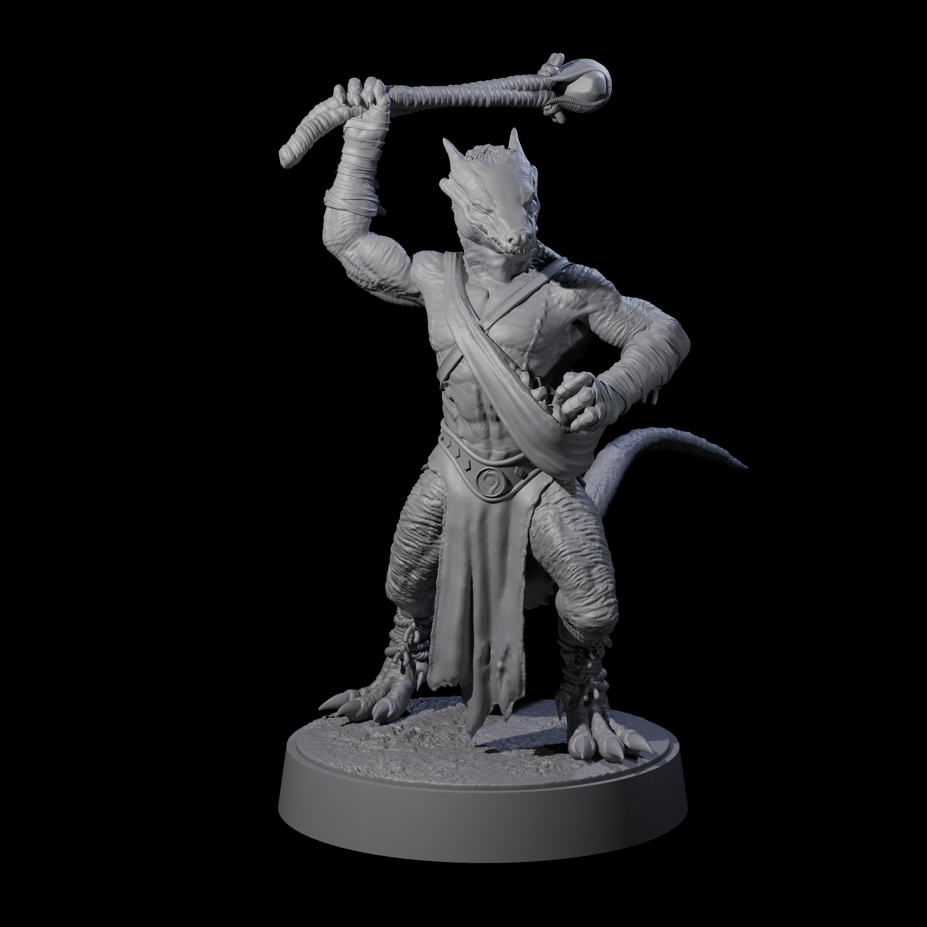 Shooting Kobold Slinger D Miniature for Dungeons and Dragons, Pathfinder or other TTRPGs