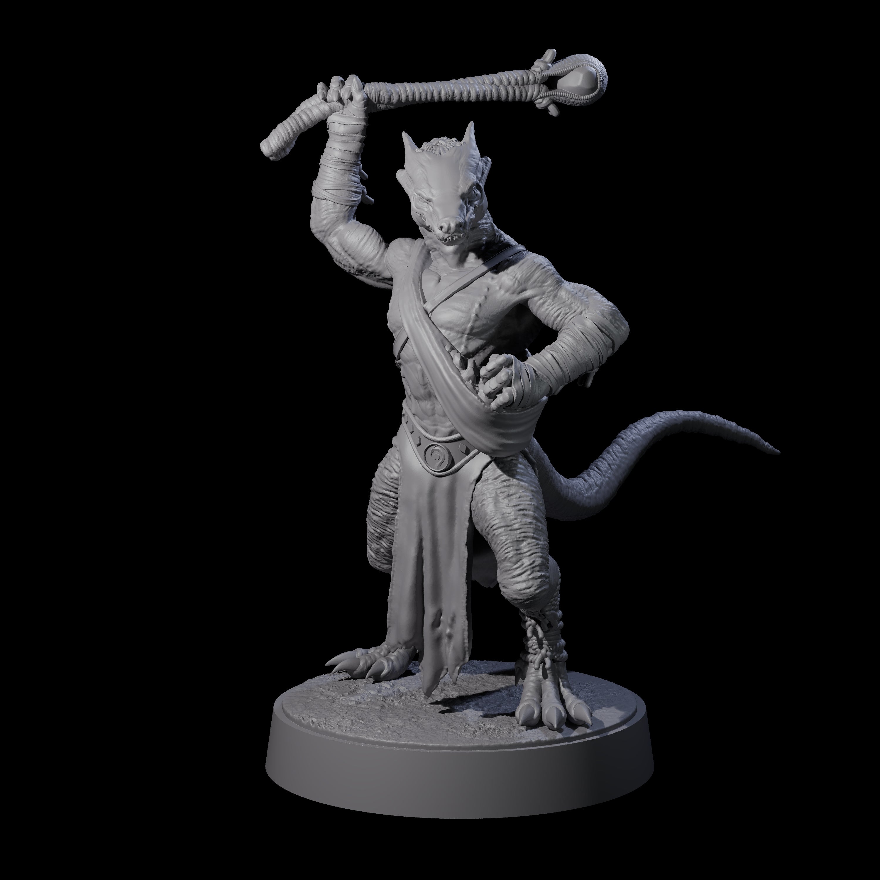 Shooting Kobold Slinger D Miniature for Dungeons and Dragons, Pathfinder or other TTRPGs