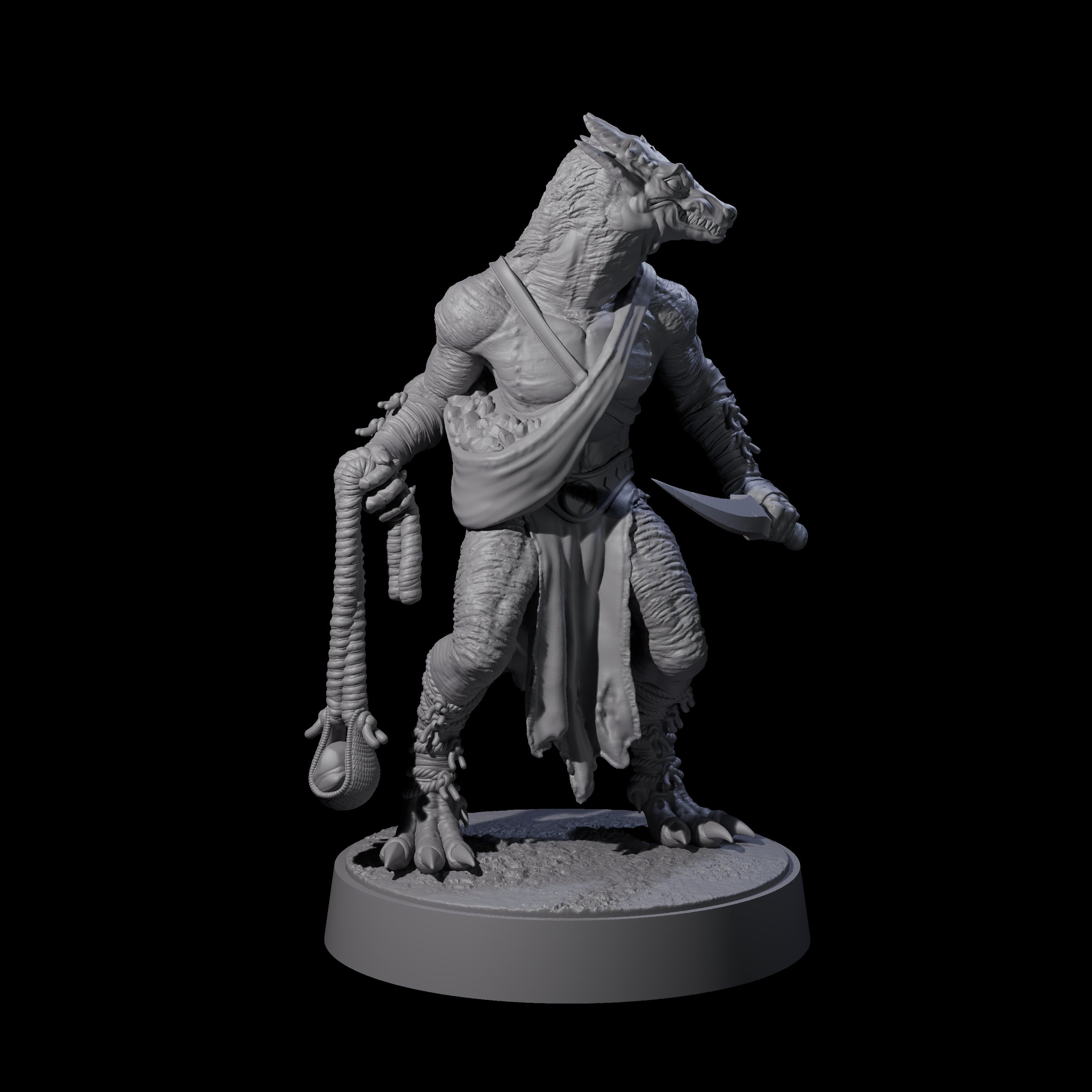 Shooting Kobold Slinger E Miniature for Dungeons and Dragons, Pathfinder or other TTRPGs