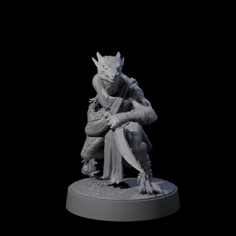 Shooting Kobold Slinger F Miniature for Dungeons and Dragons, Pathfinder or other TTRPGs