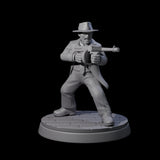 Shooting Mobster Enforcer Miniature for Dungeons and Dragons, Pathfinder or other TTRPGs