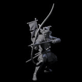 Shooting Samuari Miniature for Dungeons and Dragons, Pathfinder or other TTRPGs
