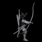 Shooting Samuari Miniature for Dungeons and Dragons, Pathfinder or other TTRPGs