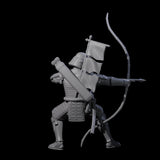Shooting Samuari Miniature for Dungeons and Dragons, Pathfinder or other TTRPGs