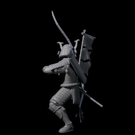 Shooting Samuari Miniature for Dungeons and Dragons, Pathfinder or other TTRPGs