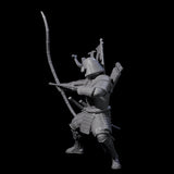 Shooting Samuari Miniature for Dungeons and Dragons, Pathfinder or other TTRPGs