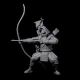 Shooting Samuari Miniature for Dungeons and Dragons, Pathfinder or other TTRPGs