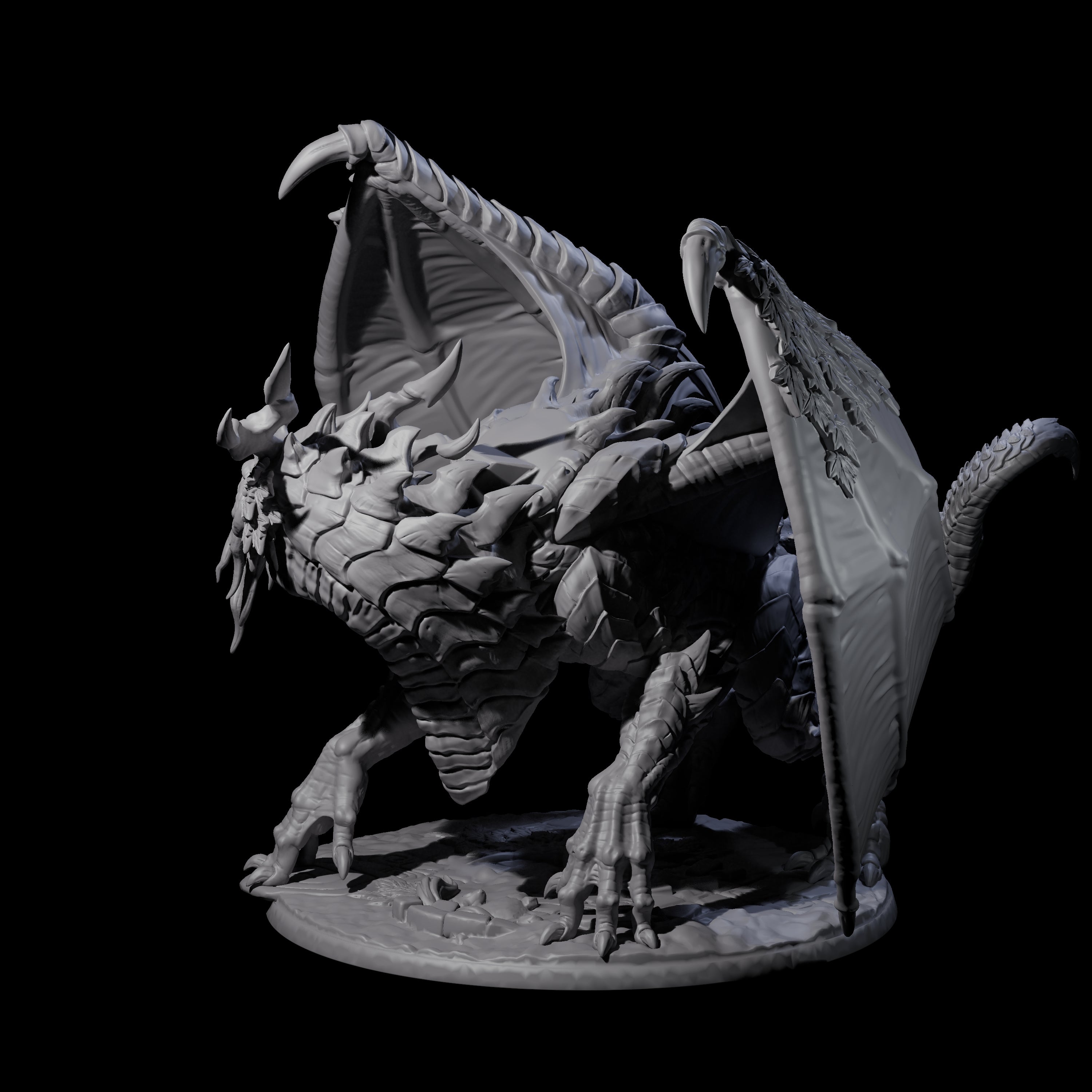 Shrewd Green Forest Dragon Miniature for Dungeons and Dragons, Pathfinder or other TTRPGs