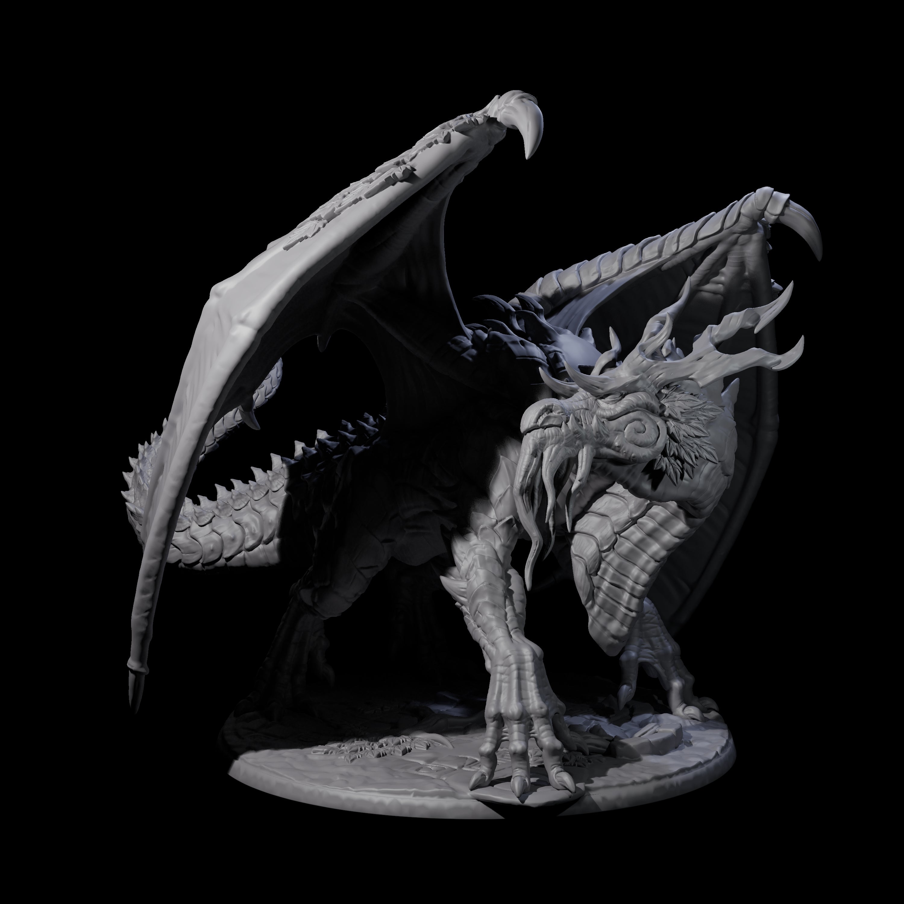 Shrewd Green Forest Dragon Miniature for Dungeons and Dragons, Pathfinder or other TTRPGs