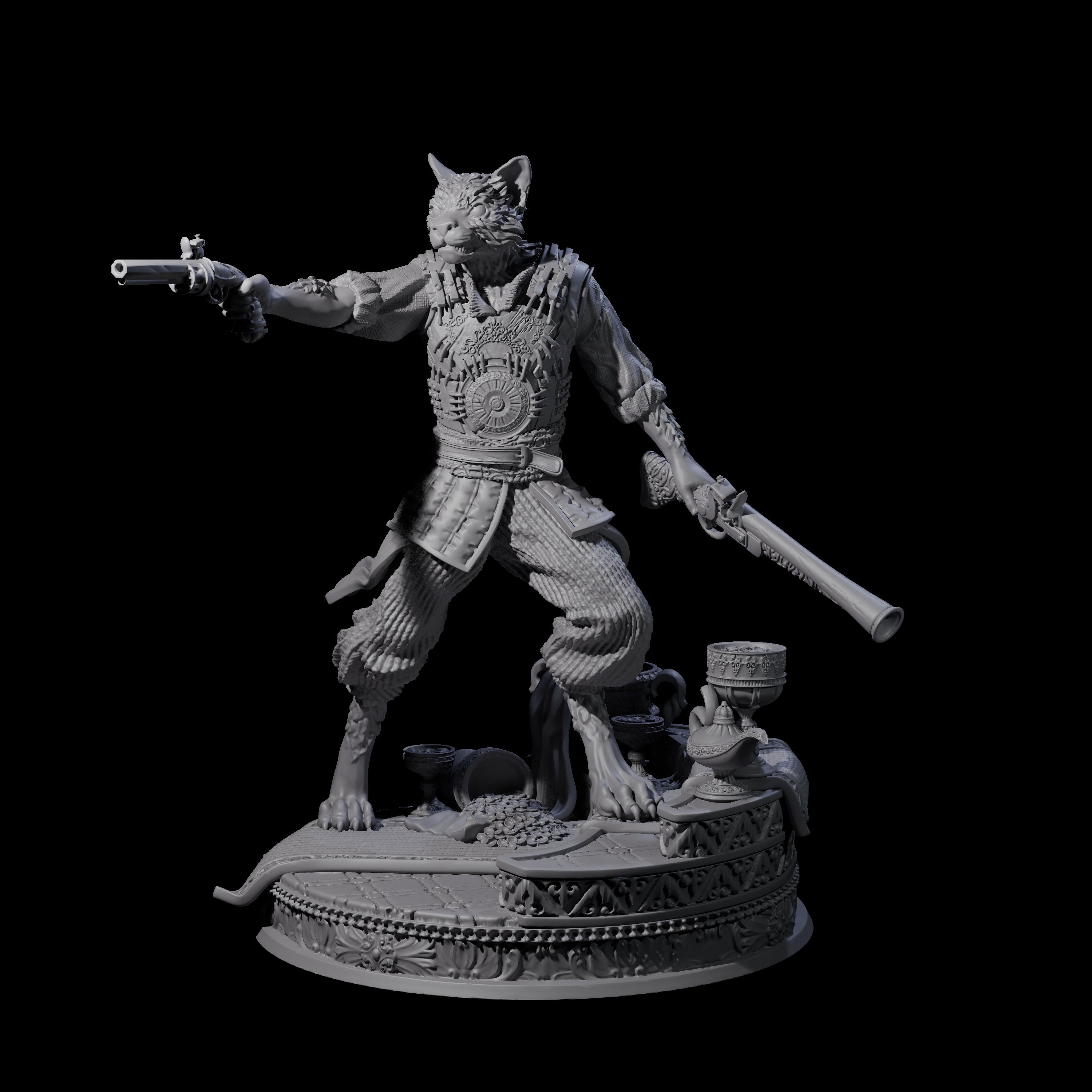 Shrewd Gunslinger Miniature for Dungeons and Dragons, Pathfinder or other TTRPGs