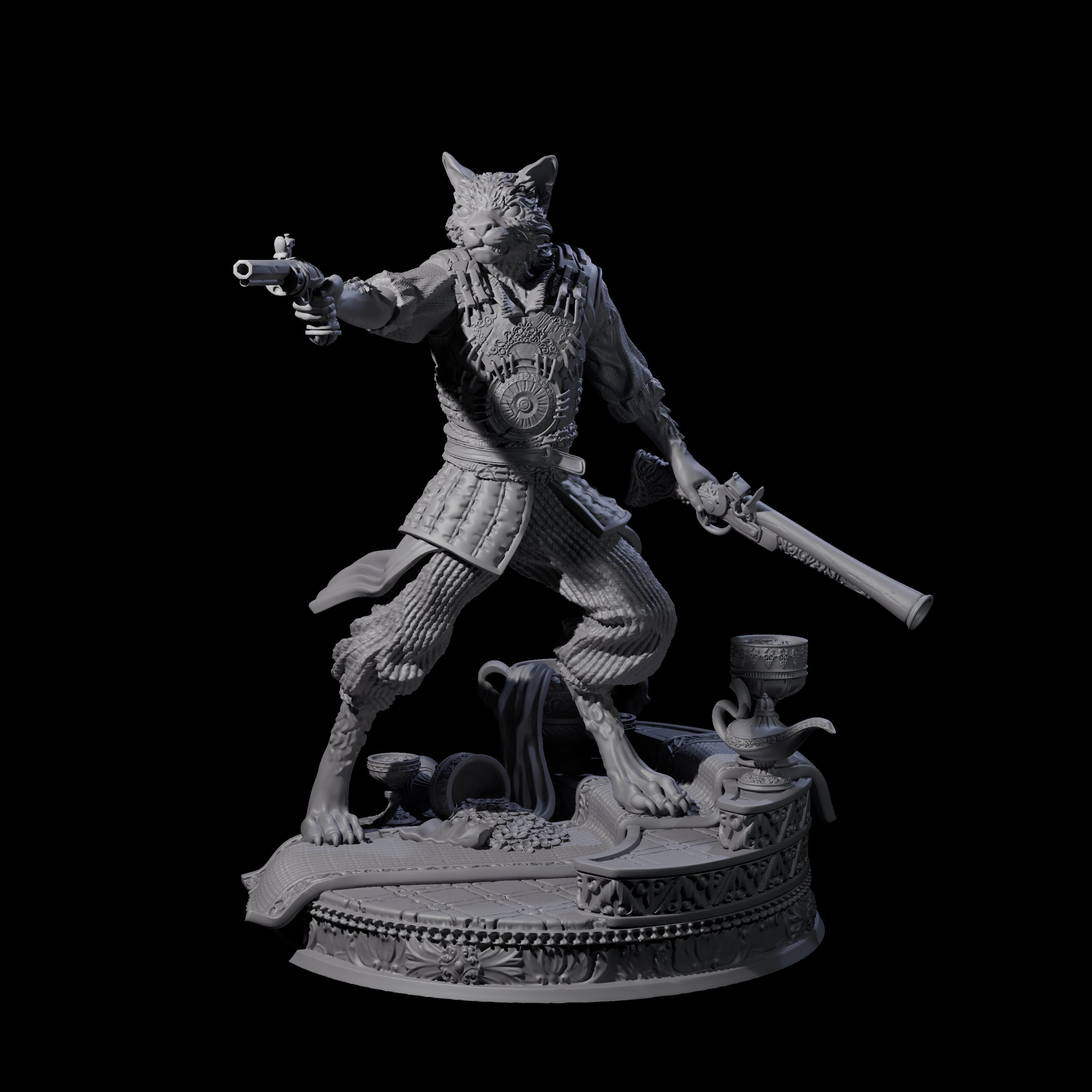 Shrewd Gunslinger Miniature for Dungeons and Dragons, Pathfinder or other TTRPGs