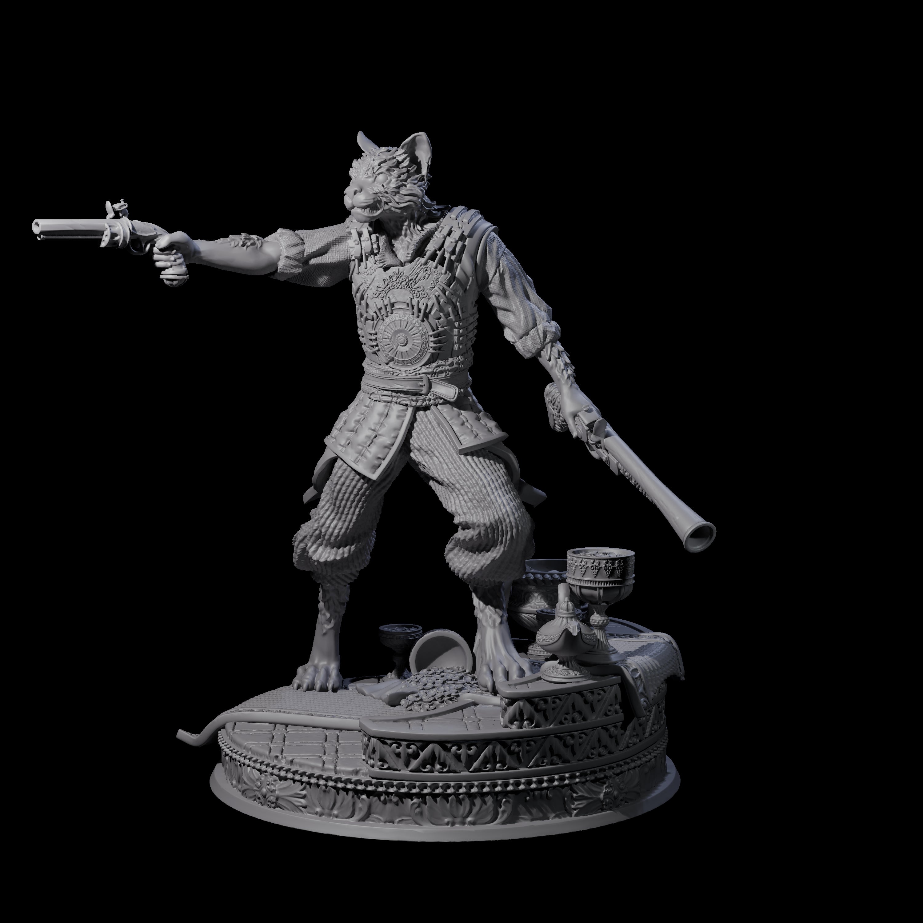 Shrewd Gunslinger Miniature for Dungeons and Dragons, Pathfinder or other TTRPGs