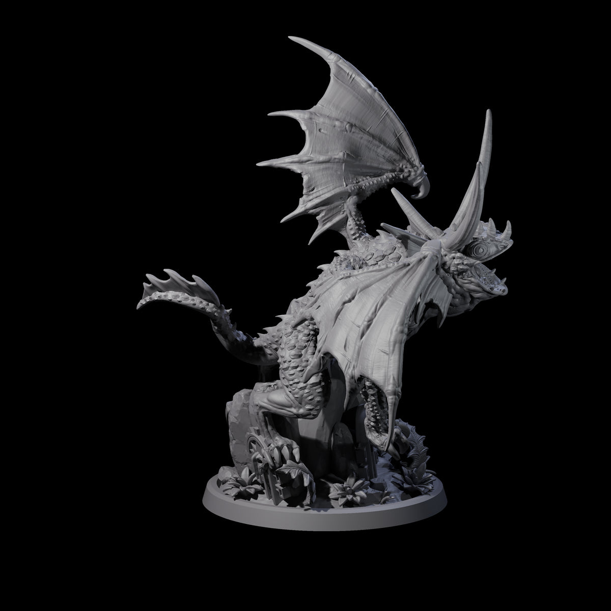 Shrieking Faerie Drake Miniature for Dungeons and Dragons, Pathfinder or other TTRPGs